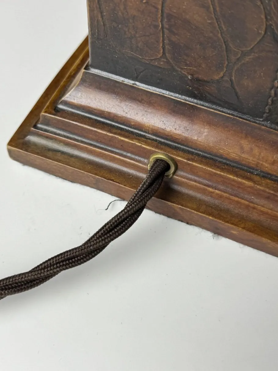 Online Pamono Classic Leather Lamp Base