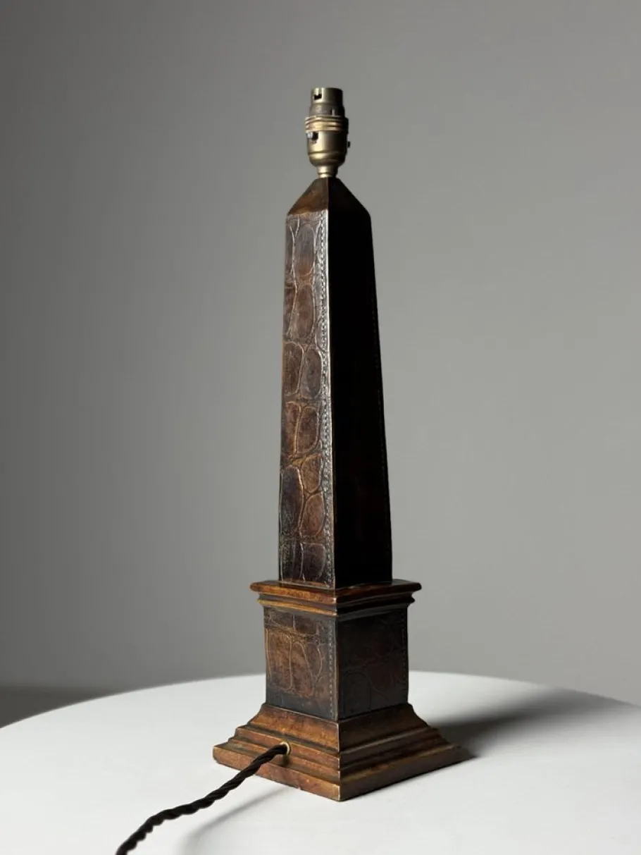 Online Pamono Classic Leather Lamp Base