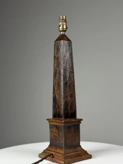 Online Pamono Classic Leather Lamp Base