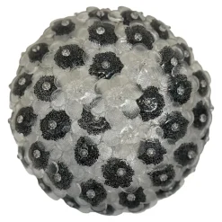 New Pamono Clear and Black Flowers Flush Mount in Murano Glass by Simoeng