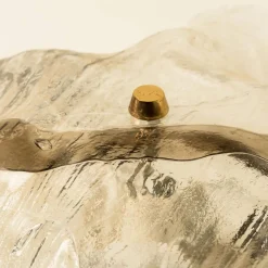 Sale Pamono Clear and Brown Glass Wall Light by J. T. Kalmar for Kalmar, 1965