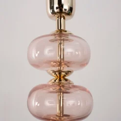 Discount Pamono Clear Murano Glass Table Lamp with Pink Balls, Italy
