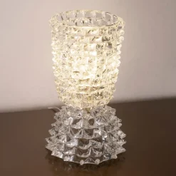 Sale Pamono Clear Rostri Murano Glass Table Lamp