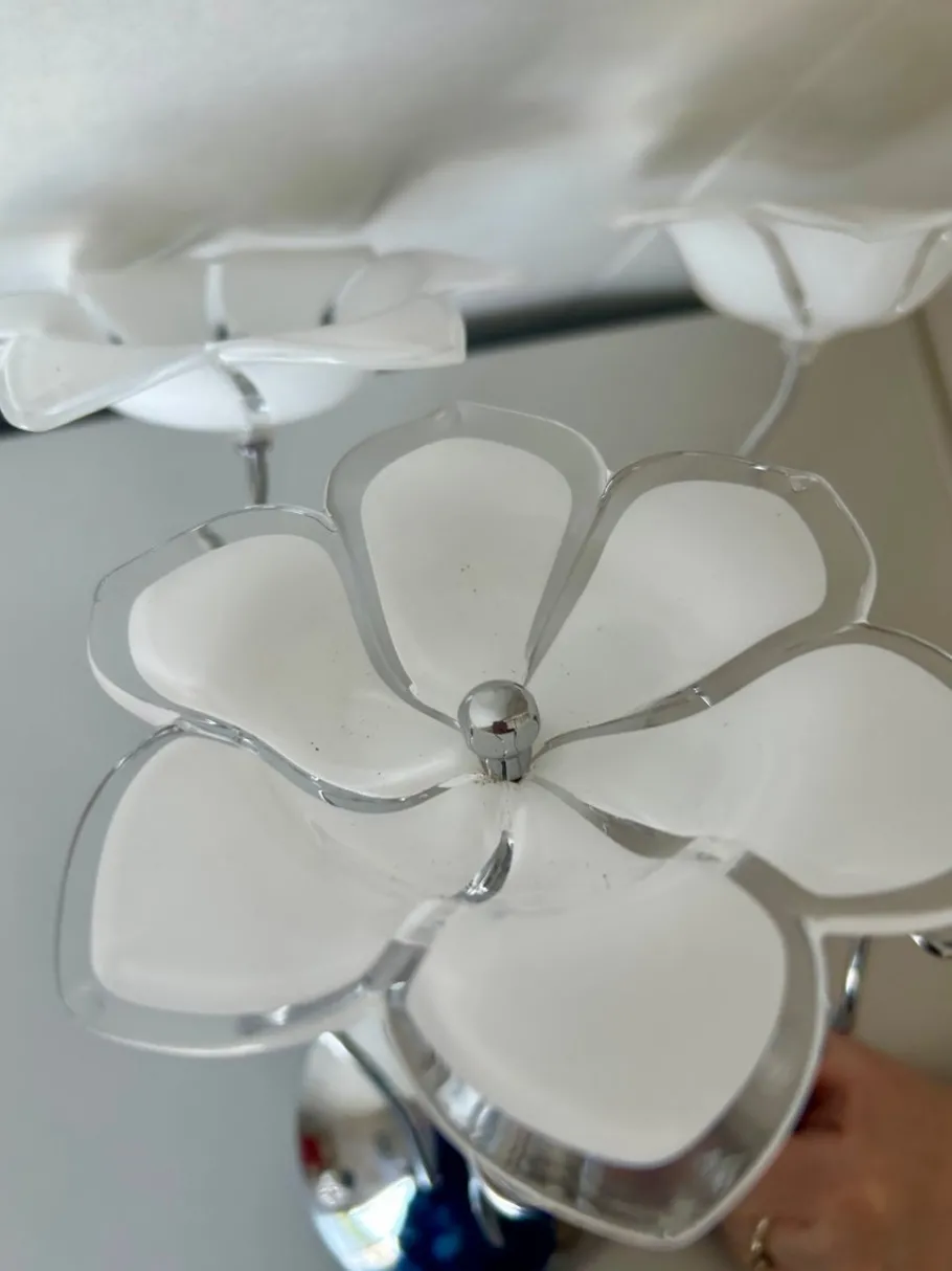 Best Pamono Cloe Wall Lamp in White Murano Glass, 2004, Set of 2
