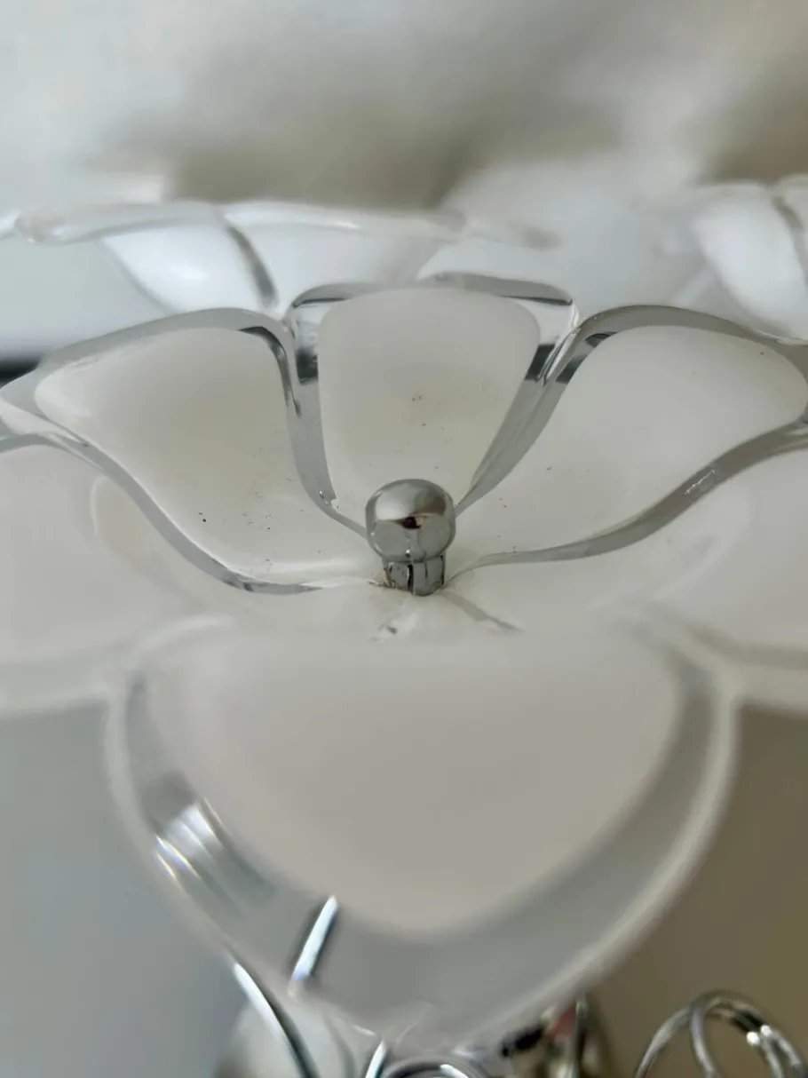 Best Pamono Cloe Wall Lamp in White Murano Glass, 2004, Set of 2