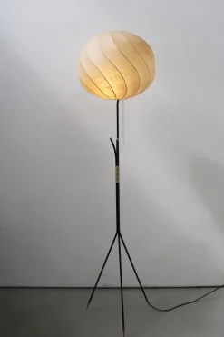 New Pamono Cocoon Floor Lamp by Panton, 1960s