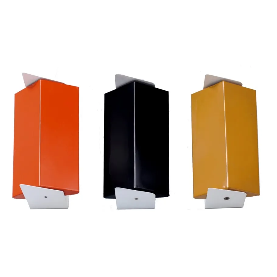 Hot Pamono Colored Metal Adjustable Sconces from Anvia, 1960s, Set of 3