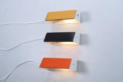 Hot Pamono Colored Metal Adjustable Sconces from Anvia, 1960s, Set of 3
