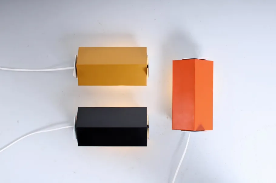 Hot Pamono Colored Metal Adjustable Sconces from Anvia, 1960s, Set of 3