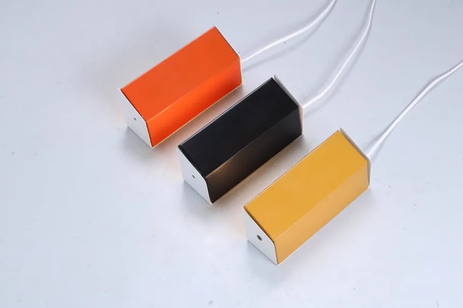 Hot Pamono Colored Metal Adjustable Sconces from Anvia, 1960s, Set of 3