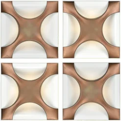 Discount Pamono Composition of Oyster Wall Lamps by Rolf Krüger, 1960s, Set of 16