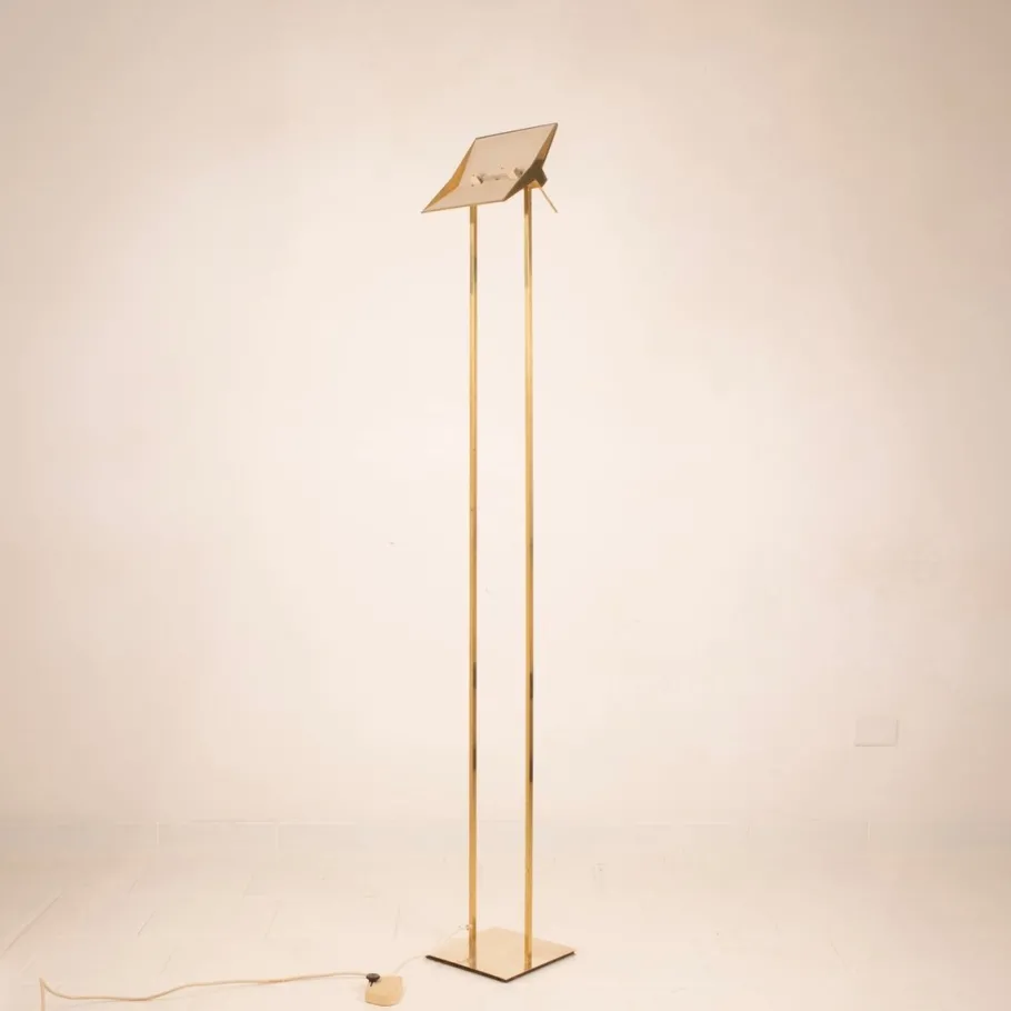 Online Pamono Concord Floor Lamp in Brass by Marco Zotta, 1980s