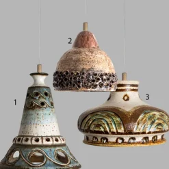 Hot Pamono Cone Blue Ceramic Pendant Light, Denmark, 1970s