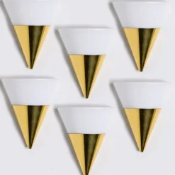 Clearance Pamono Cone Shaped White Opaque Glass Wall Light attributed to Glashütte Limburg, 1970s