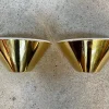 Hot Pamono Cone-Shaped Brass Wall Lamps or Sconces by Glashütte Limburg, 1960s, Set of 2