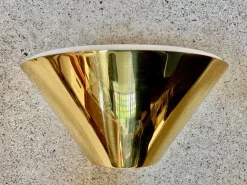 Hot Pamono Cone-Shaped Brass Wall Lamps or Sconces by Glashütte Limburg, 1960s, Set of 2