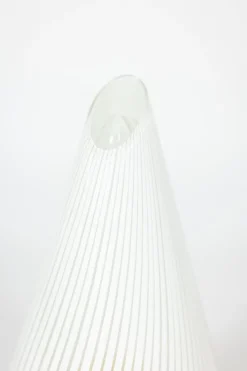 Outlet Pamono Conical Murano Glass Lamp with White Stripes, 1970s