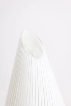 Outlet Pamono Conical Murano Glass Lamp with White Stripes, 1970s