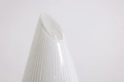 Outlet Pamono Conical Murano Glass Lamp with White Stripes, 1970s