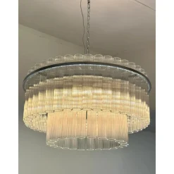 Discount Pamono Contempory Striped Cylinders Chandelier by Simoeng