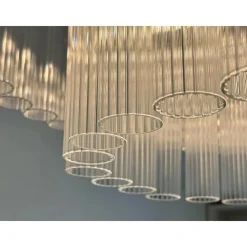 Discount Pamono Contempory Striped Cylinders Chandelier by Simoeng