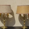 Online Pamono Copper Bedside Lamps, 1890s, Set of 2