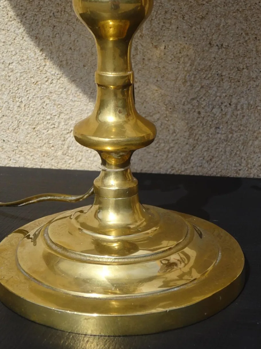 Online Pamono Copper Bedside Lamps, 1890s, Set of 2