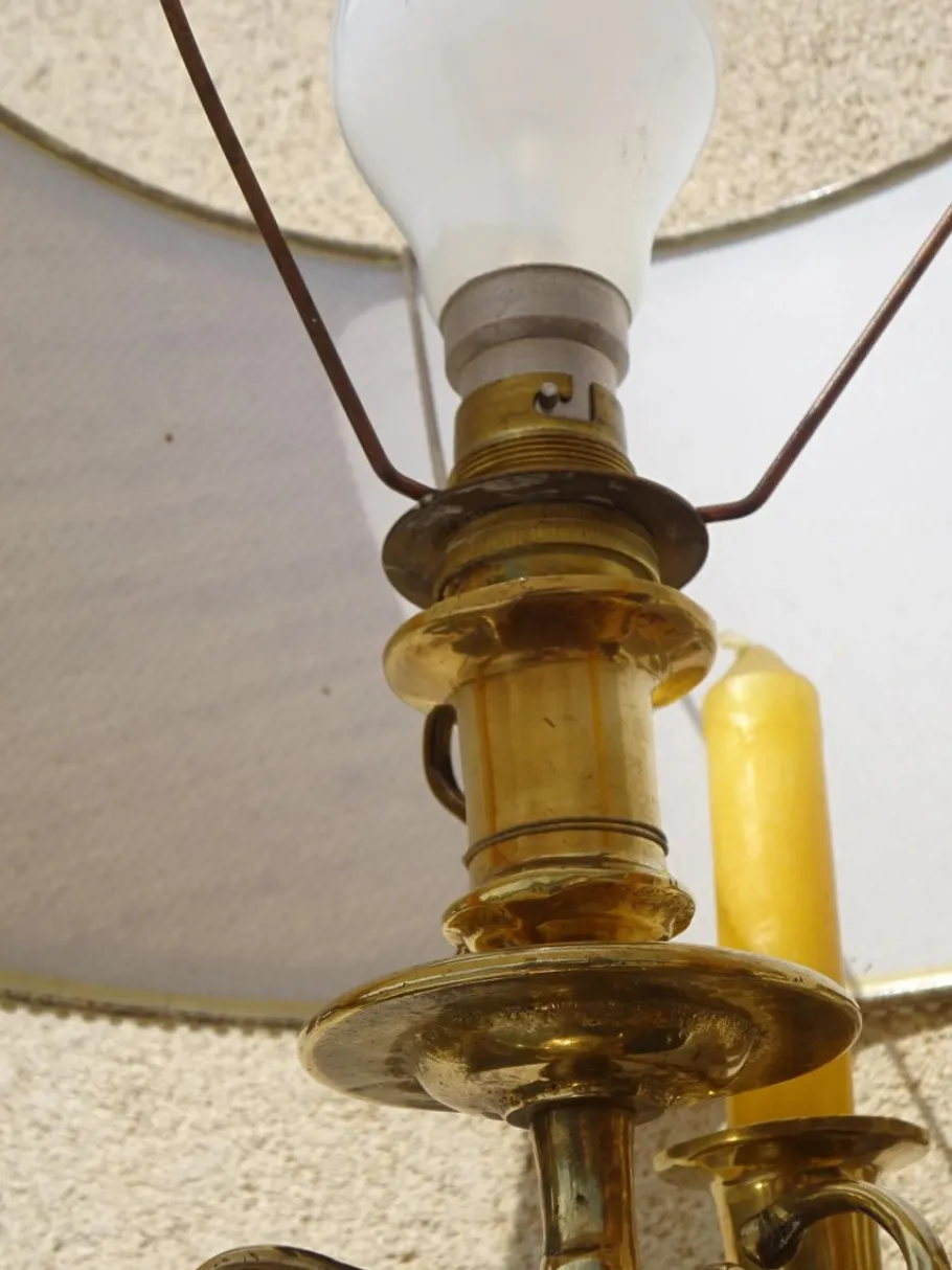 Online Pamono Copper Bedside Lamps, 1890s, Set of 2