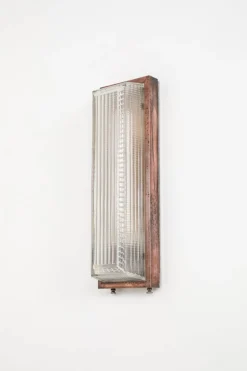 Discount Pamono Copper Pagoda Bulkhead Wall Light from Holophane, 1920s
