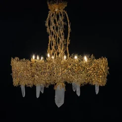 Clearance Pamono Coral and Crystal Chandelier, 1980s