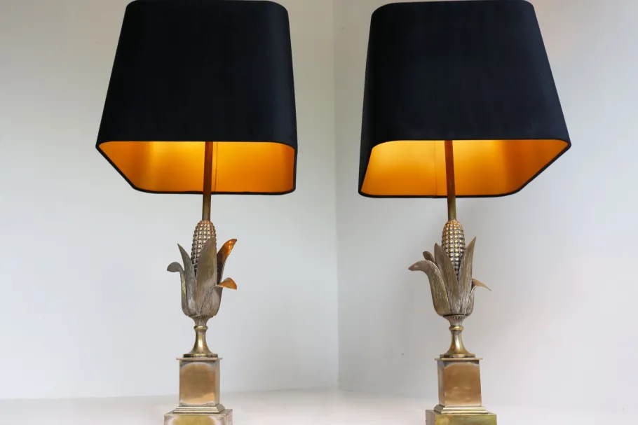 Discount Pamono Corn Table Lamps from Maison Charles, 1950s, Set of 2
