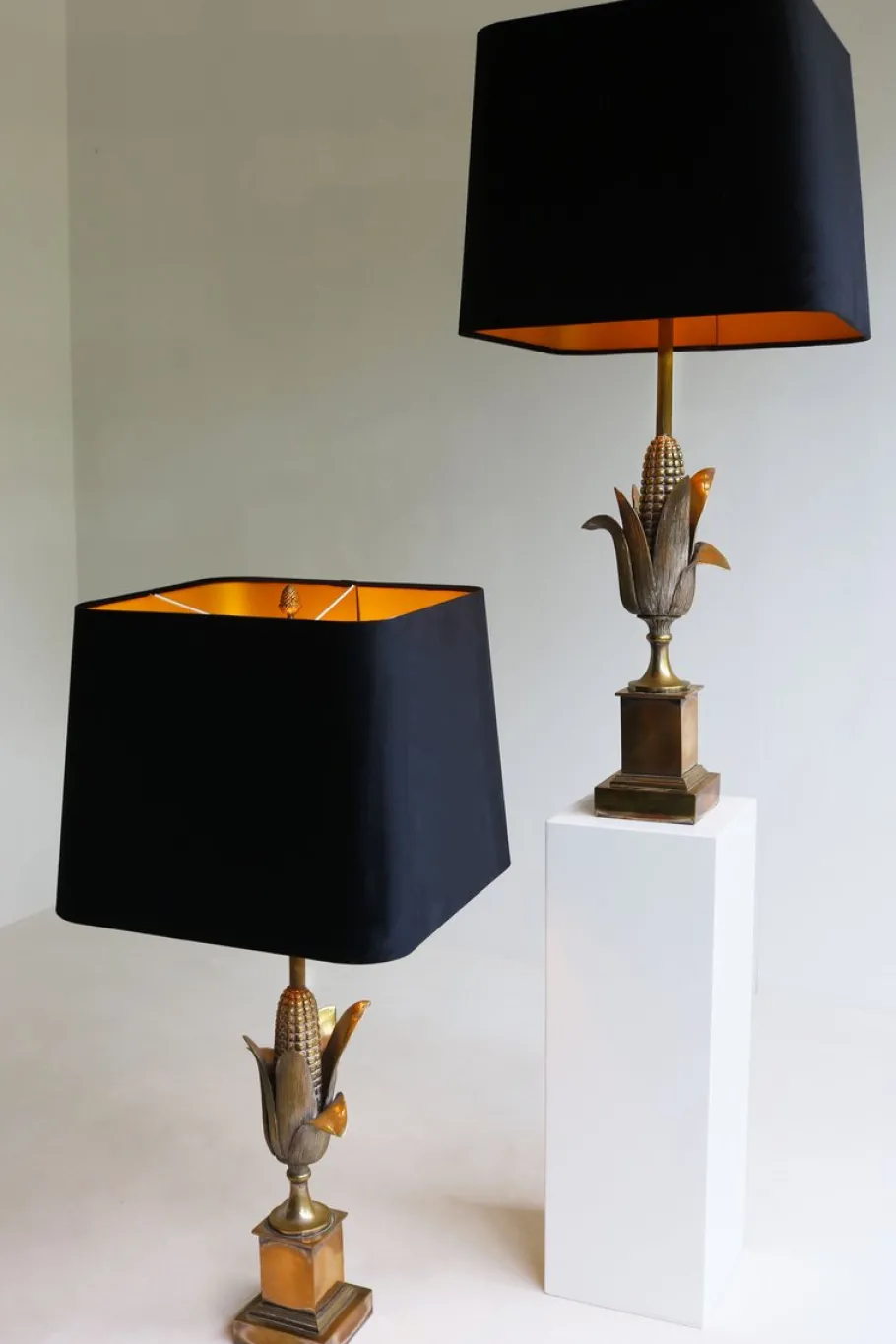 Discount Pamono Corn Table Lamps from Maison Charles, 1950s, Set of 2