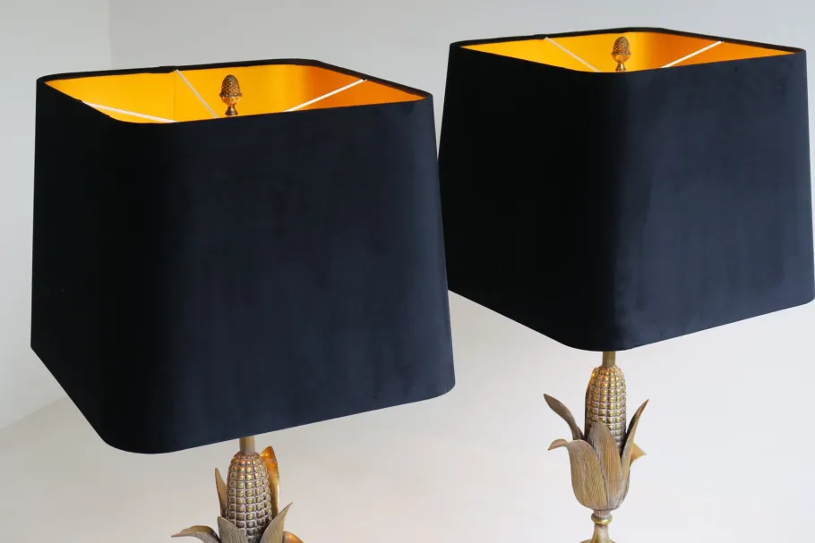 Discount Pamono Corn Table Lamps from Maison Charles, 1950s, Set of 2