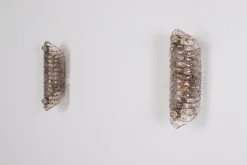 Discount Pamono Cornets Wall Lights in Amber Murano Glass, 1970s, Set of 2