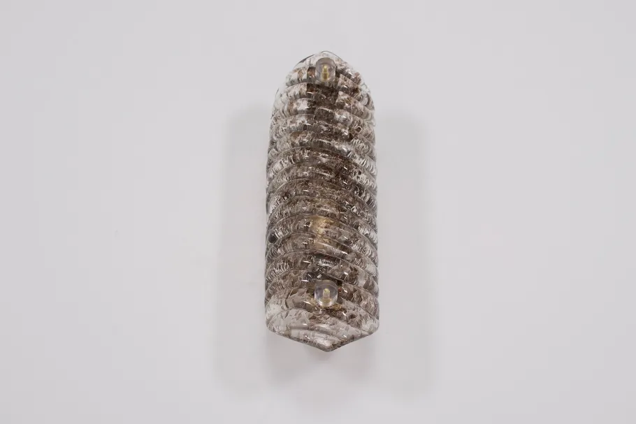 Discount Pamono Cornets Wall Lights in Amber Murano Glass, 1970s, Set of 2