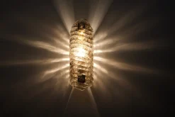 Discount Pamono Cornets Wall Lights in Amber Murano Glass, 1970s, Set of 2