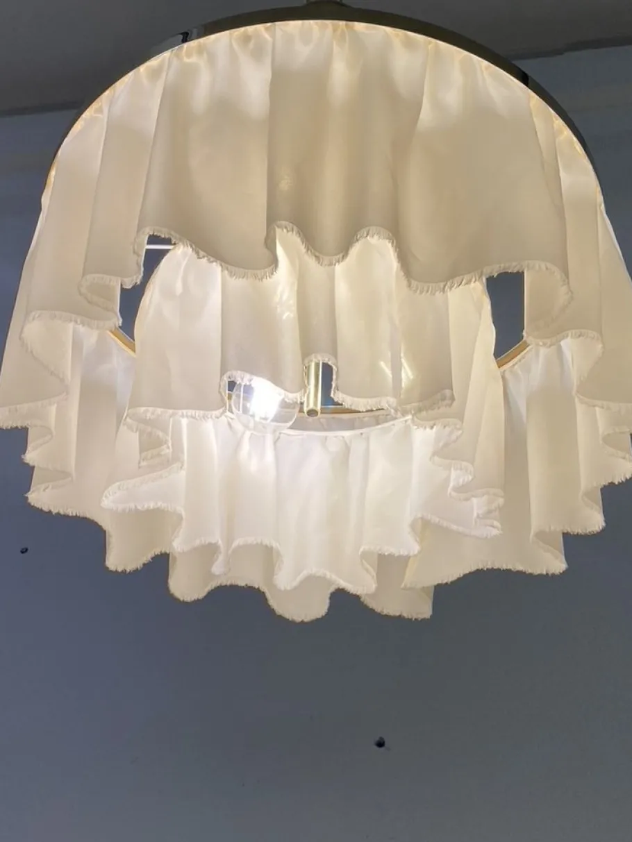 New Pamono Counterweight Silk Pendant Light by Adolf Loos for J. T. Kalmar, 1955
