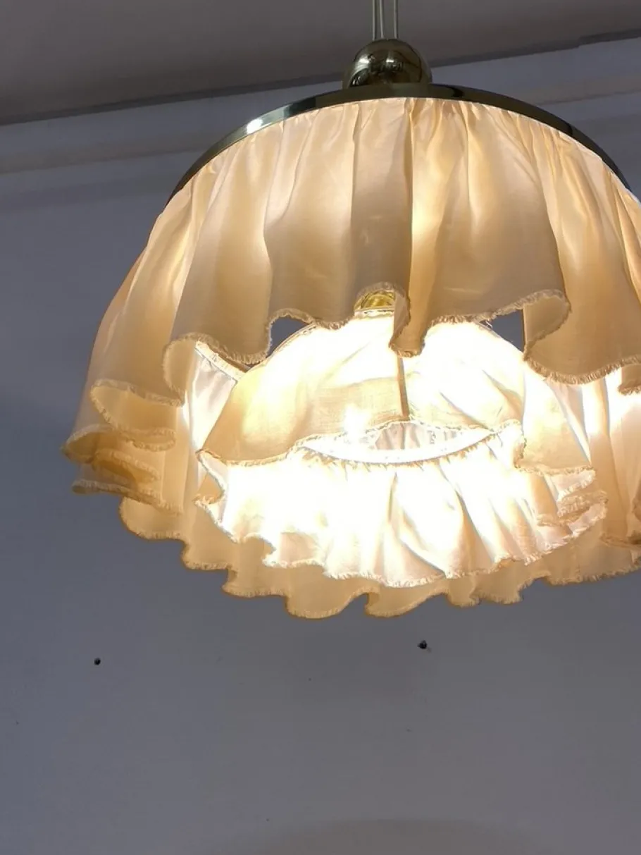 New Pamono Counterweight Silk Pendant Light by Adolf Loos for J. T. Kalmar, 1955