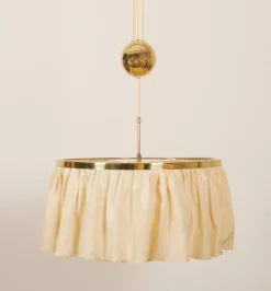 New Pamono Counterweight Silk Pendant Light by Adolf Loos for J. T. Kalmar, 1955