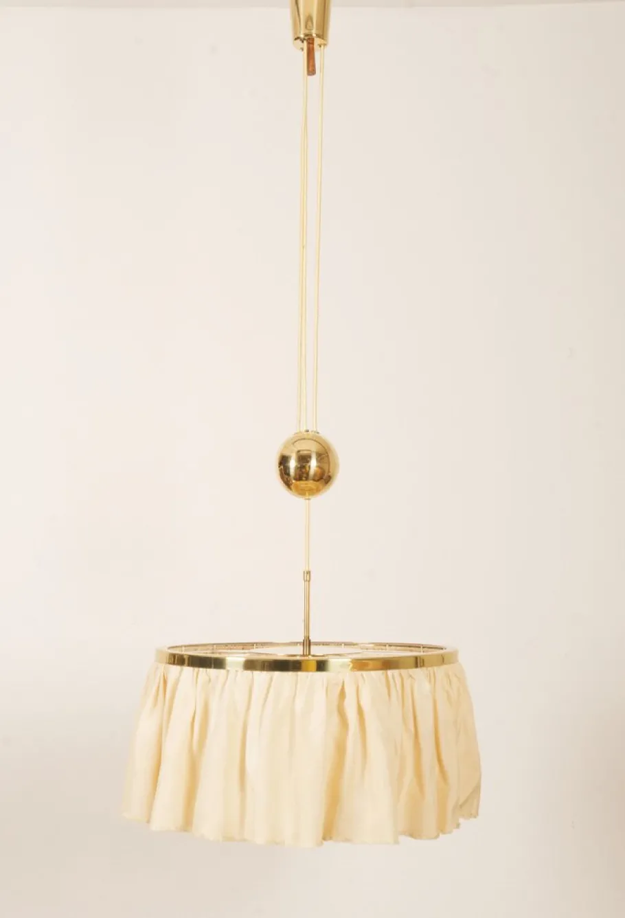 New Pamono Counterweight Silk Pendant Light by Adolf Loos for J. T. Kalmar, 1955