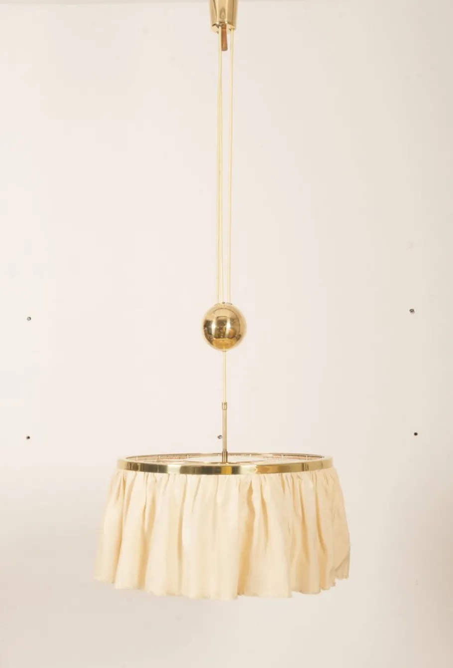New Pamono Counterweight Silk Pendant Light by Adolf Loos for J. T. Kalmar, 1955