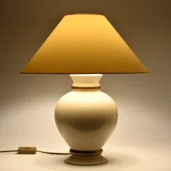 Discount Pamono Cream Crackle Glaze Table Lamp from Le Dauphin, 1990s