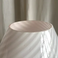 Outlet Pamono Cream Pink Swirl Mushroom Murano Glass Table Lamp, 1970s
