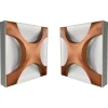 New Pamono Cross Oyster Wall Sculpture Lights by Rolf Krüger for Staff Leuchten, 1968, Set of 2