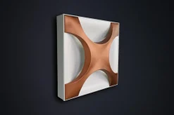 New Pamono Cross Oyster Wall Sculpture Lights by Rolf Krüger for Staff Leuchten, 1968, Set of 2