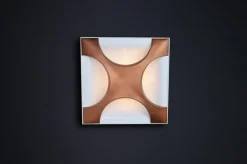 New Pamono Cross Oyster Wall Sculpture Lights by Rolf Krüger for Staff Leuchten, 1968, Set of 2