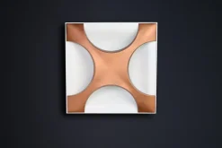 New Pamono Cross Oyster Wall Sculpture Lights by Rolf Krüger for Staff Leuchten, 1968, Set of 2