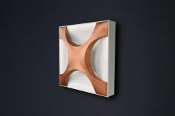 New Pamono Cross Oyster Wall Sculpture Lights by Rolf Krüger for Staff Leuchten, 1968, Set of 2