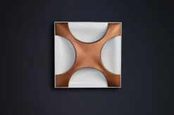 New Pamono Cross Oyster Wall Sculpture Lights by Rolf Krüger for Staff Leuchten, 1968, Set of 2