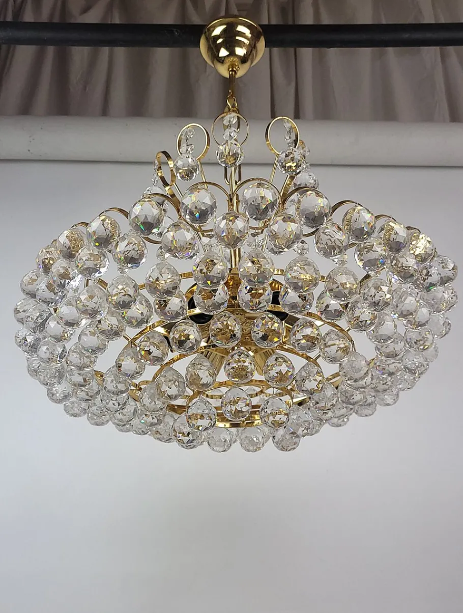 Best Pamono Crystal Chandelier by Joski Bodemais, 1970s